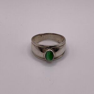 925 Sterling Silver cat eye ring size 11